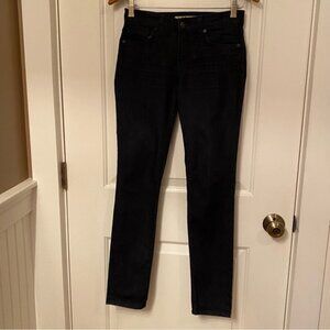 J BRAND JEANS BLUE STRETCH DENIM DARK WASH SKINNY LEG USA ALTERED WAIST